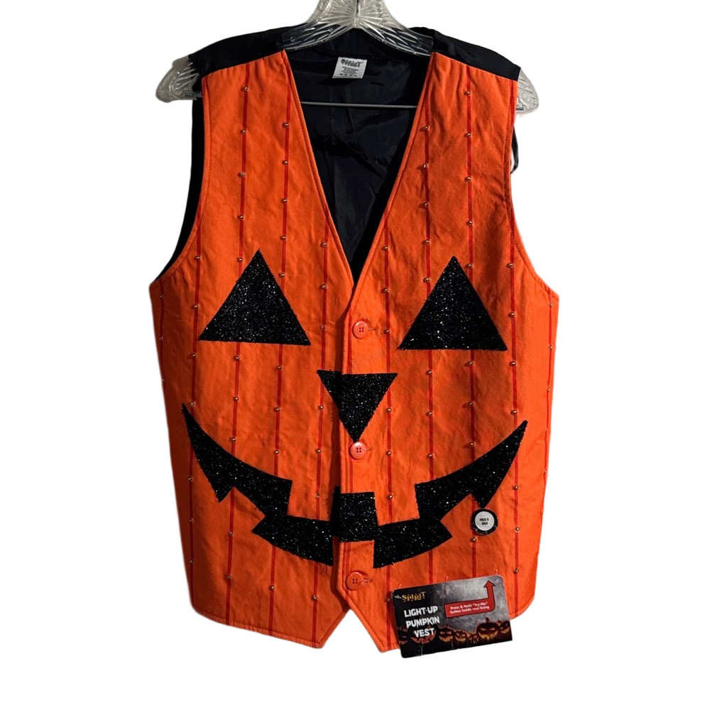 Spirit Light-Up Pumpkin Vest in Orange and Black